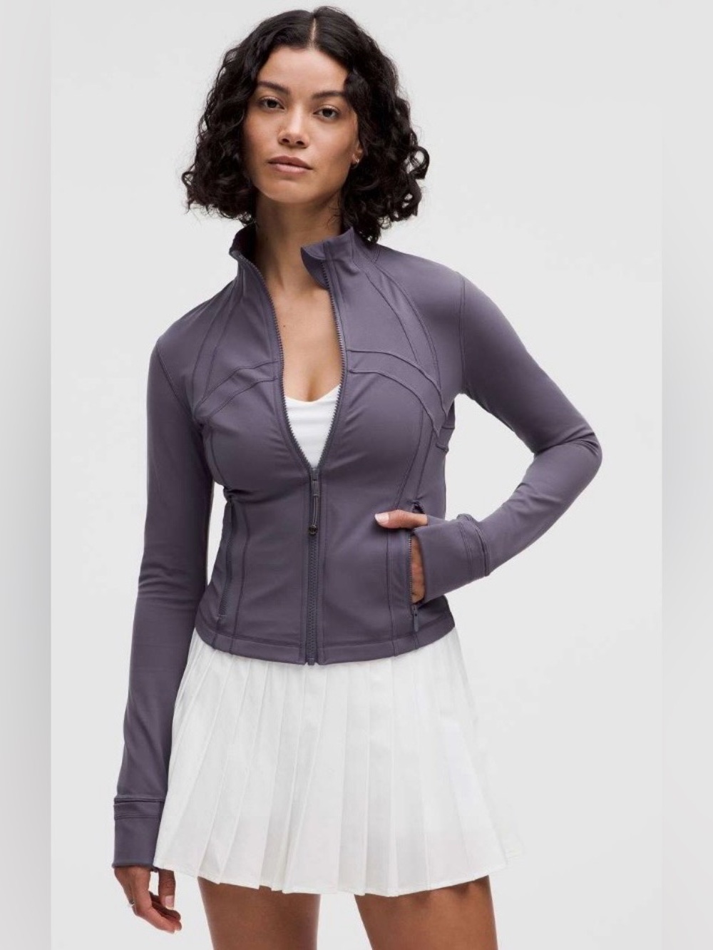 Lululemon NWT Define Cropped Full Zip Jacket Nulu Purple Size 4 RARE Color
